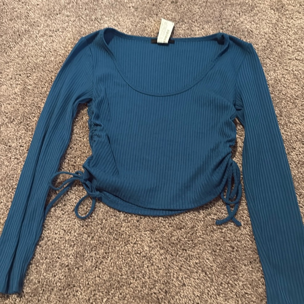 Forever 21 Side Tie Long Sleeve Top